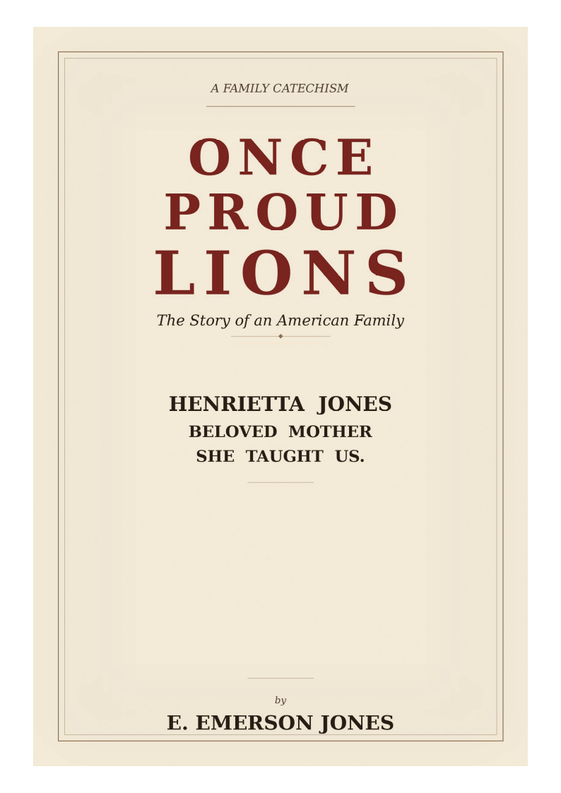 Once Proud Lions — book cover